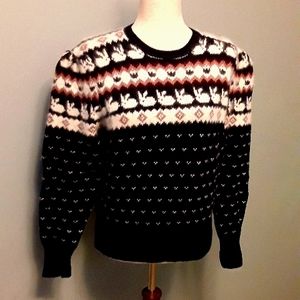 Vintage "Concepts" (for Susan Bristol) Hand Embroidered Wool Pullover Sweater